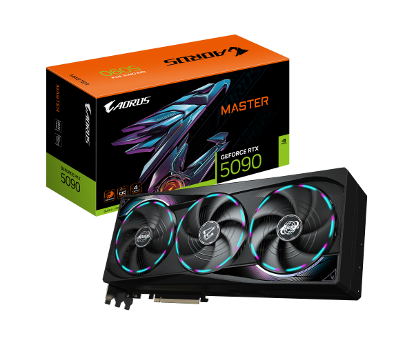 - כרטיס מסך Gigabyte AORUS GeForce RTX 5090 MASTER 32G GV-N5090AORUS M-32GD