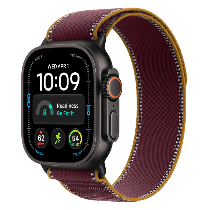 Apple Watch Ultra 4 Trail Loop Band 49mm Titanium Case GPS + Cellular שעון חכם יבואן רשמי