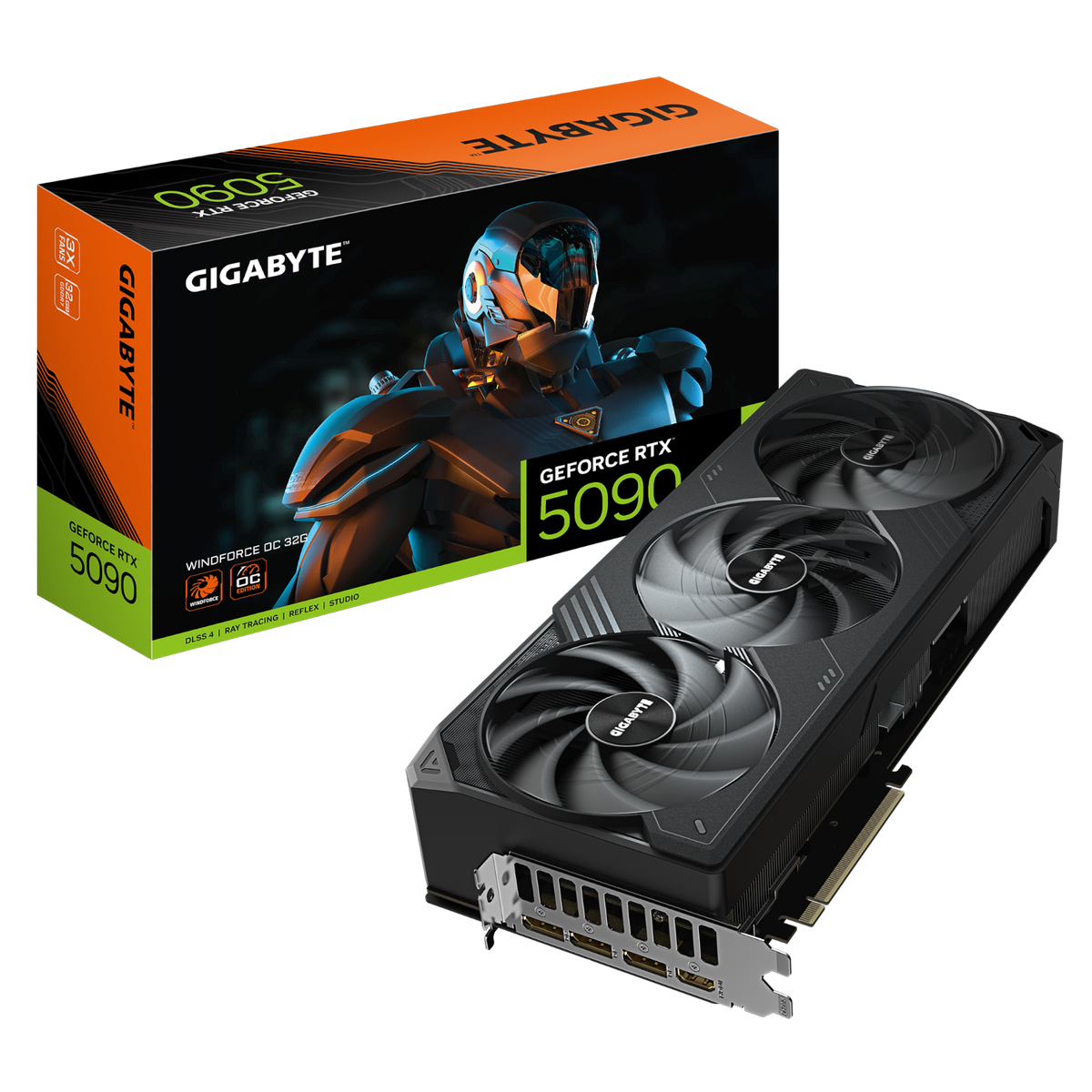 כרטיס מסך Gigabyte GeForce RTX 5090 WINDFORCE OC 32GB GDDR7