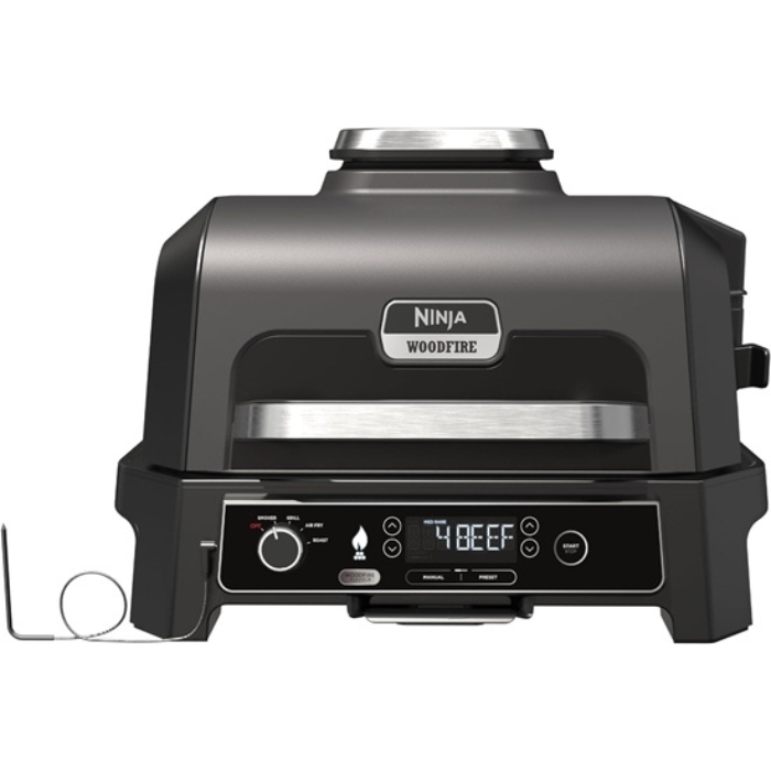 Ninja Woodfire Pro XL OG853 גריל חיצוני ומעשנה חשמלית עם טכנולוגיית Woodfire