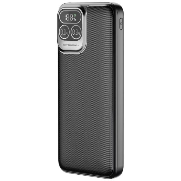 מטען נייד Essentials PowerBank 10,000mAh 42W עם צג LCD – שחור