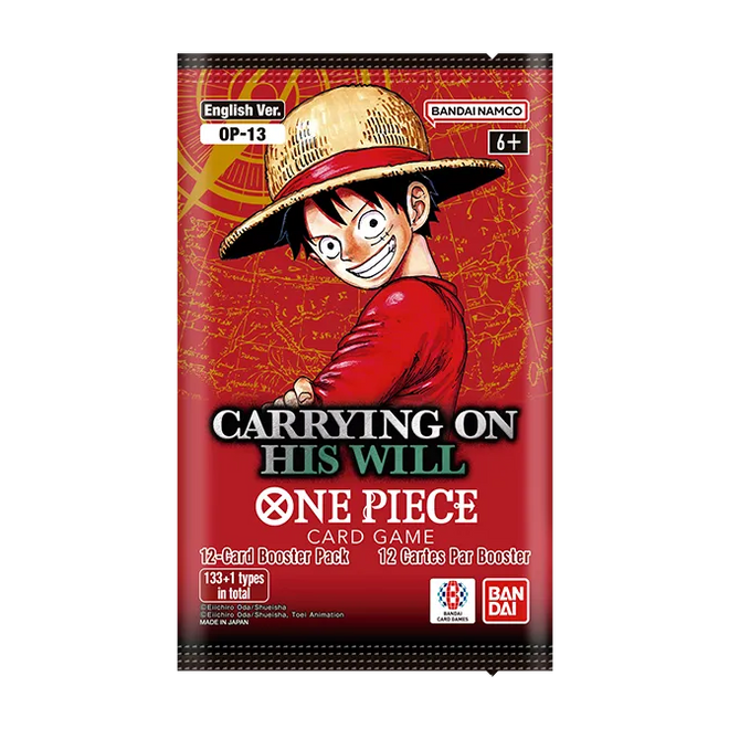 חבילת קלפי One Piece OP-13 Carrying On His Will באנגלית