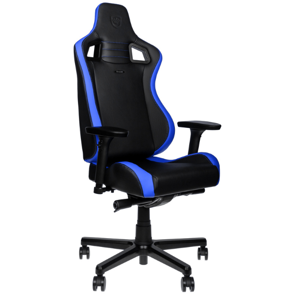 Noblechairs EPIC Compact Gaming Chair Black/Carbon/Blue כיסא גיימינג בצבע שחור/קרבון/כחול