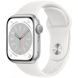 שעון חכם צבע לבן Apple Watch Series 8 41mm Aluminum Case Sport Band GPS