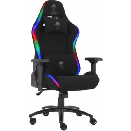 כיסא לגיימרים דמוי עור Dragon Space Plus RGB צבע שחור